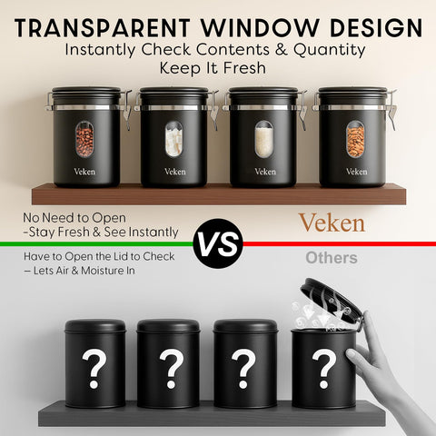 Veken date tracker lid helps you monitor freshness without opening the jar.