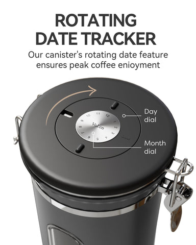 Veken date tracker on lid lets you monitor storage time.