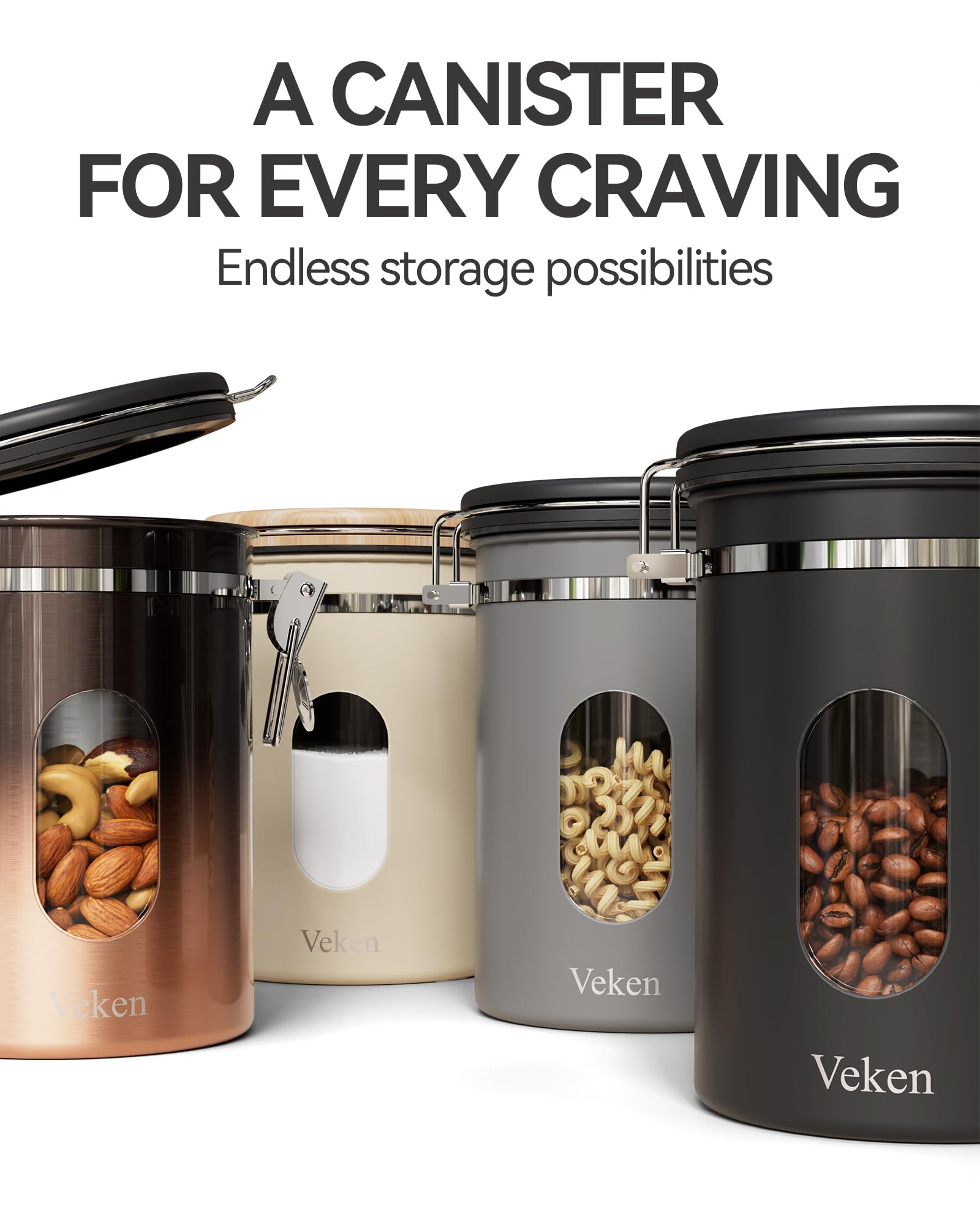 Veken scale line helps precise measurement for consistent brewing.