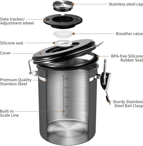 Veken 304 stainless steel construction ensures durability and flavor preservation.