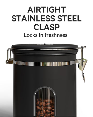 Stainless steel Veken canister with airtight lid for pantry storage efficiency