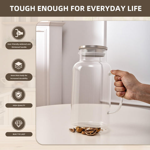 Vekonn wide-mouth pitcher for easy cleaning and quick filling.