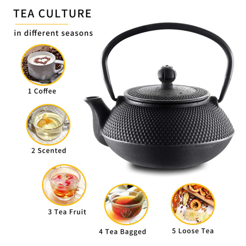 Velaze teapot interior enamel preserves pure tea flavor for cleaner taste.