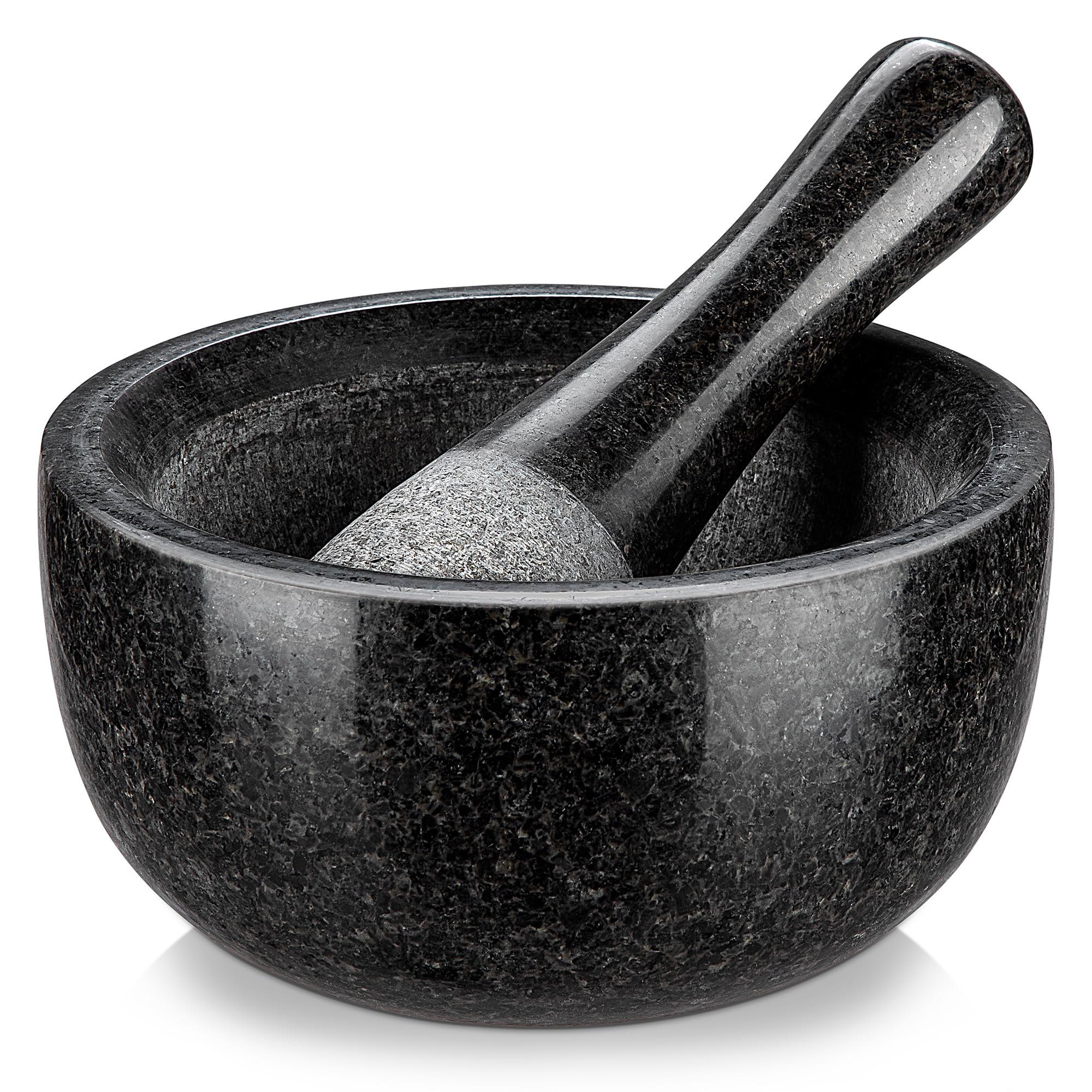 Velaze granite mortar 580ml shows a durable nonporous surface for grinding herbs.