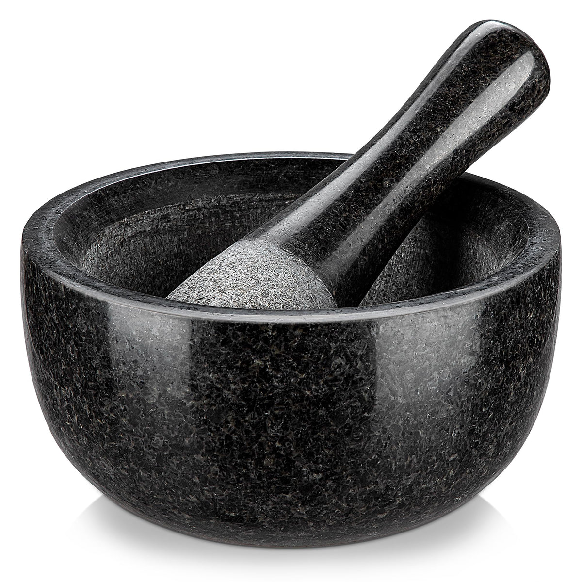 Velaze granite mortar 580ml shows a durable nonporous surface for grinding herbs.