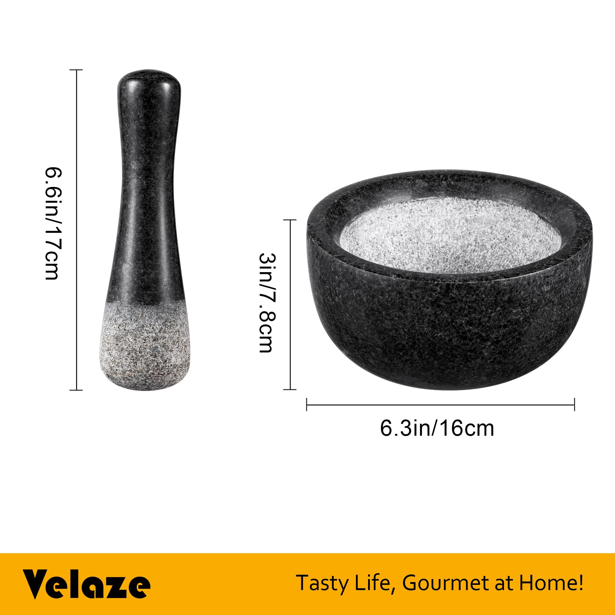 Velaze pestle used to make pesto with fresh herbs.
