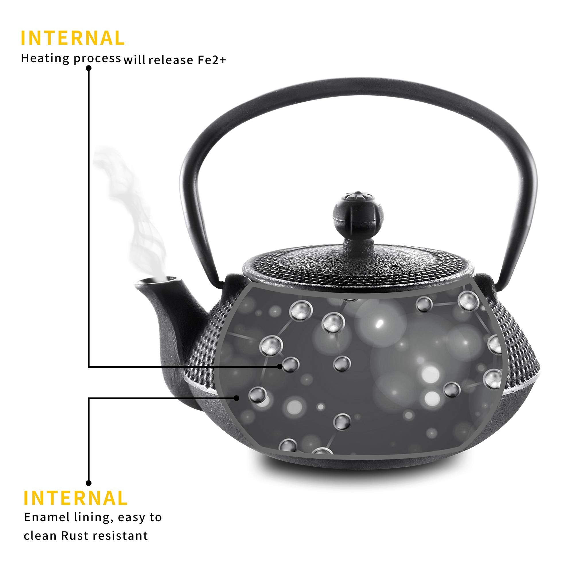 Velaze stainless steel infuser fits all tea types.