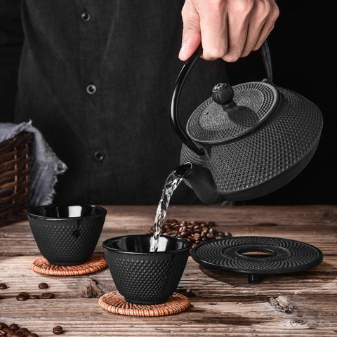 Velaze cast iron trivet protects surfaces during brewing.