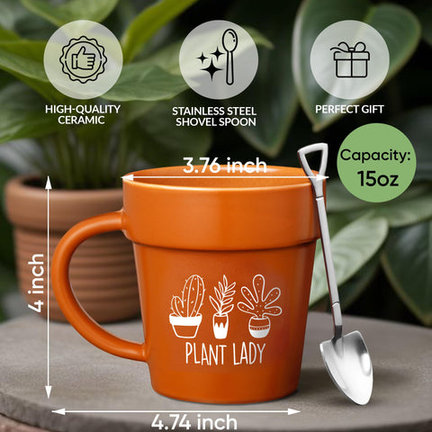 VELENTI Plant Pot Mug on desk organizer doubles as cute workspace decor