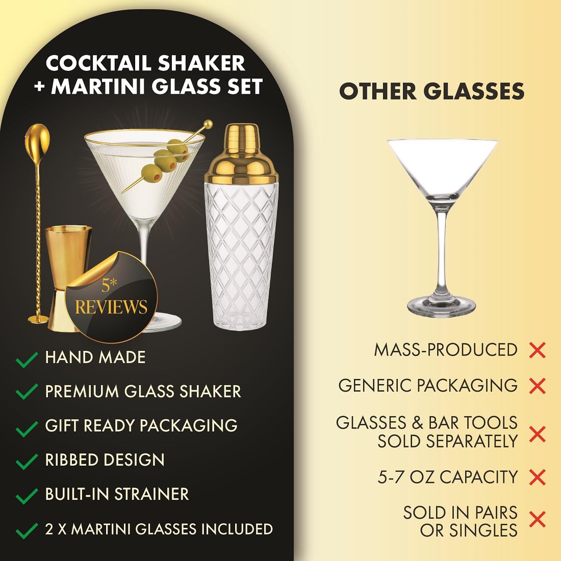 VEMACITY cocktail set displayed on a bar for stylish entertaining.
