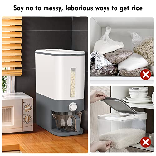 VenDotbi rice dispenser built-in fresh box for moisture and pest protection