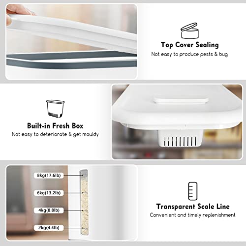 VenDotbi rice dispenser one-touch dispensing with measuring cup for portions