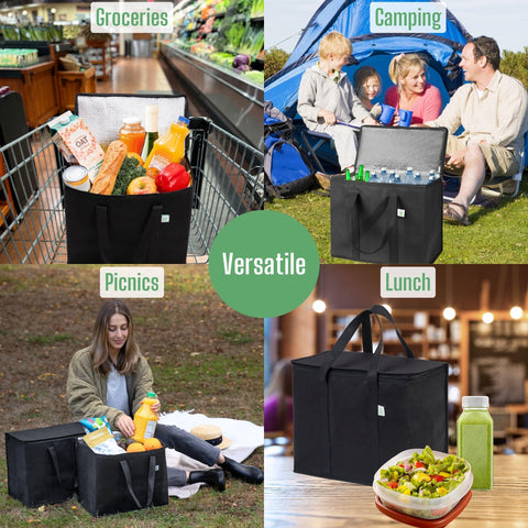 VENO bags in use at a grocery store for organized delivery