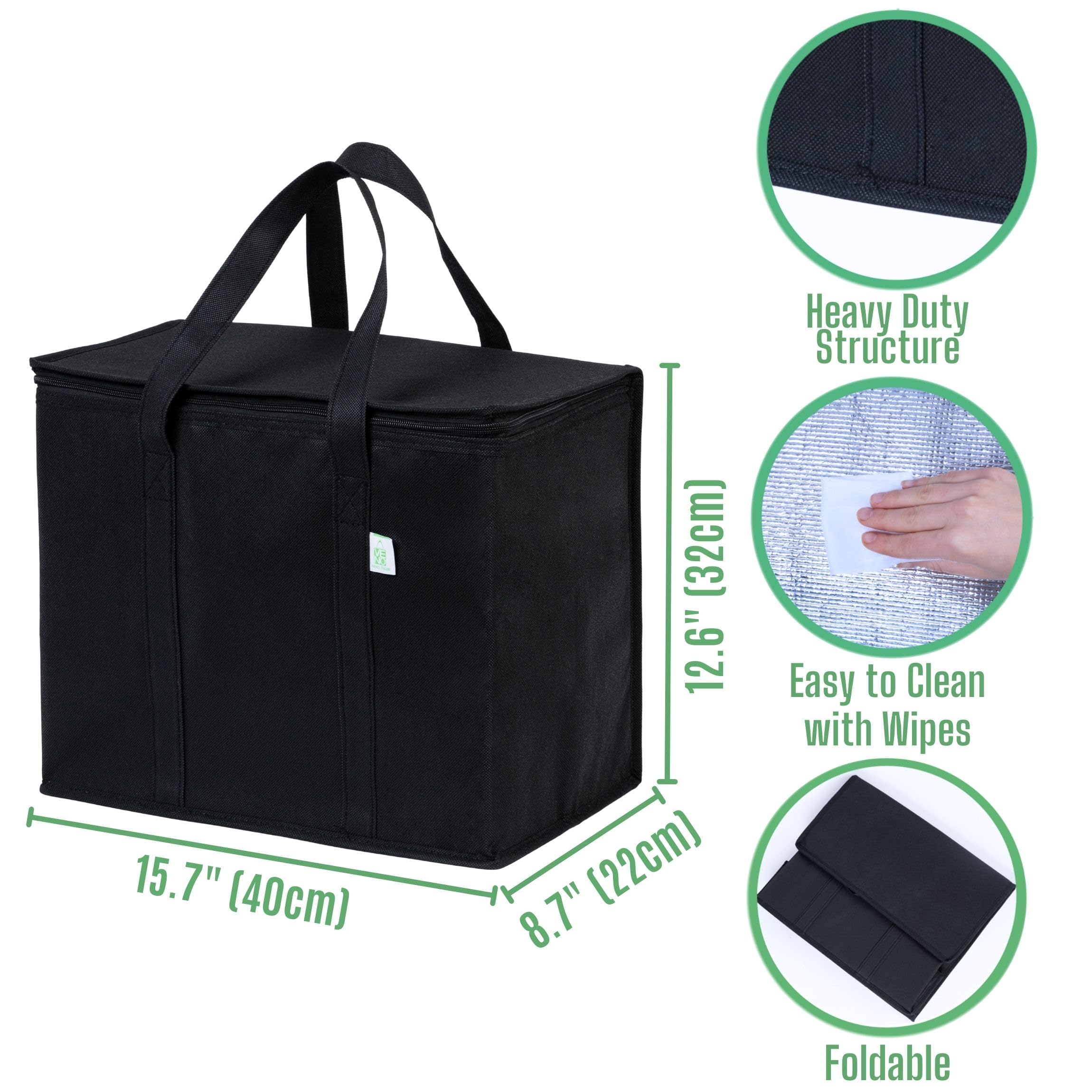 VENO cooler bags showing zipper lid detail for secure transit