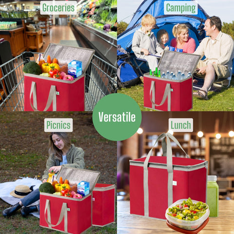VENO large-capacity bag fits multiple orders for groceries.