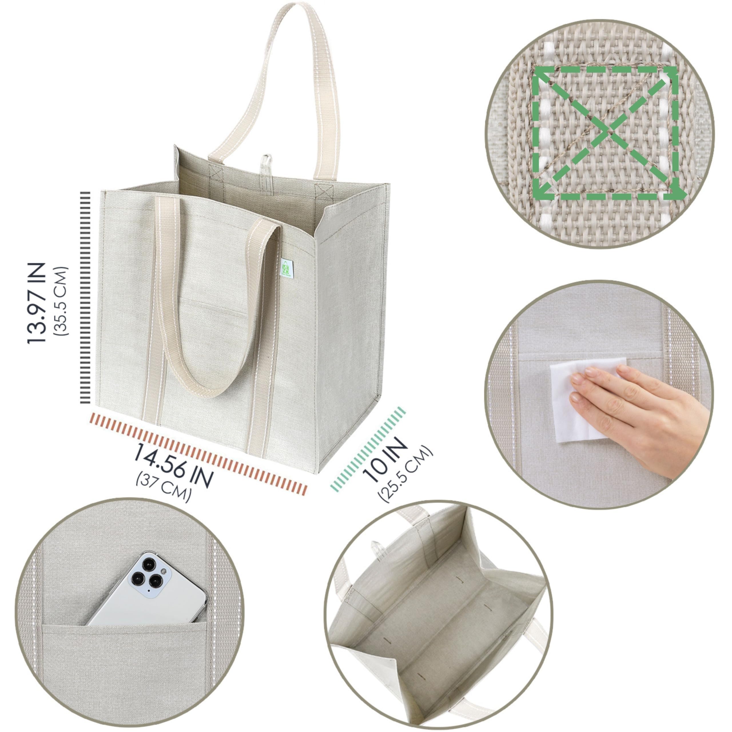 veno heavy-duty bags with hard bottom stand upright for stable loading.