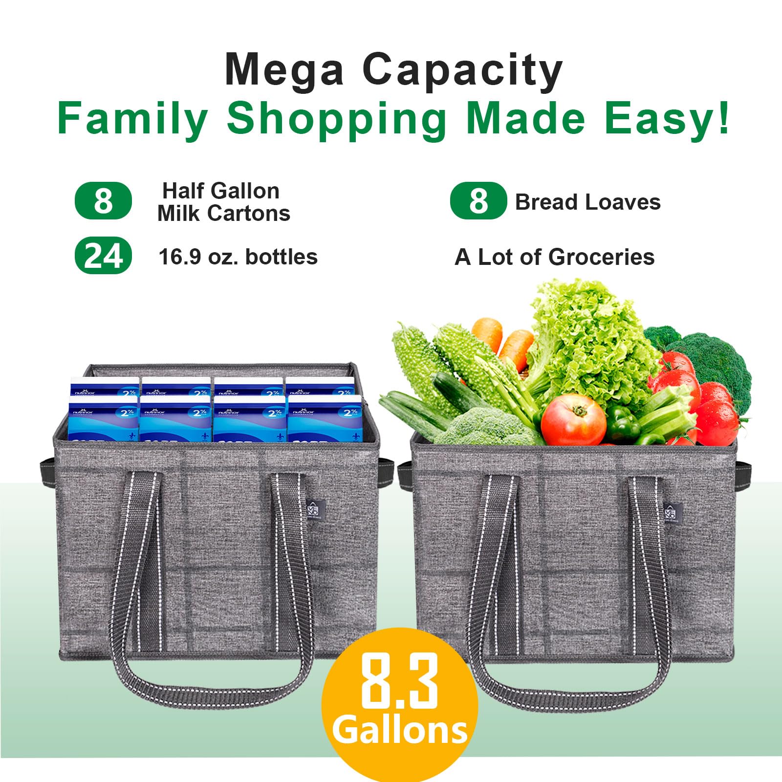 VENO 8-3 gallon capacity holds essentials without crowding.