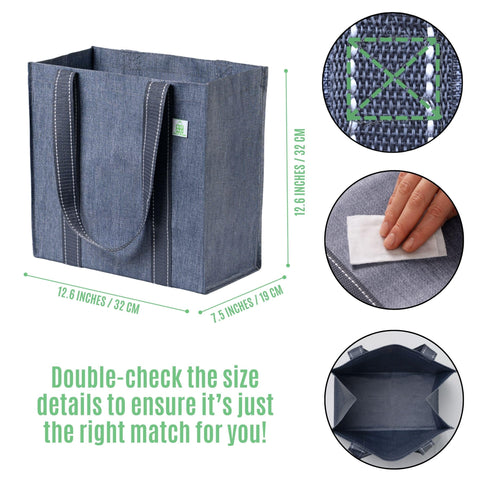 VENO bag stays upright in the cart thanks to the hard bottom.