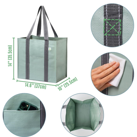 VENO bags with hard bottom stay upright for stable loading.