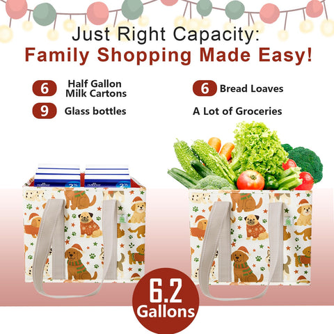 VENO Christmas bags with reinforced handles for heavy loads up to 40 lbs.