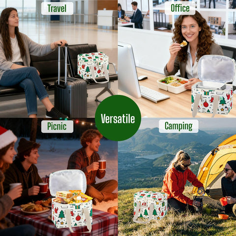 VENO exclusive Christmas patterns add holiday cheer during picnics or office lunches.