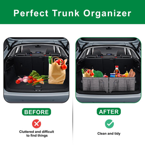 VENO collapsible design helps clear trunk space when not in use.