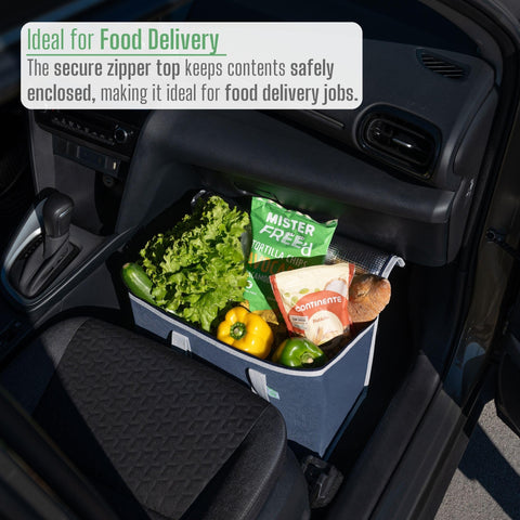 VENO 7.3-gallon capacity illustration, fits multiple orders or large groceries.