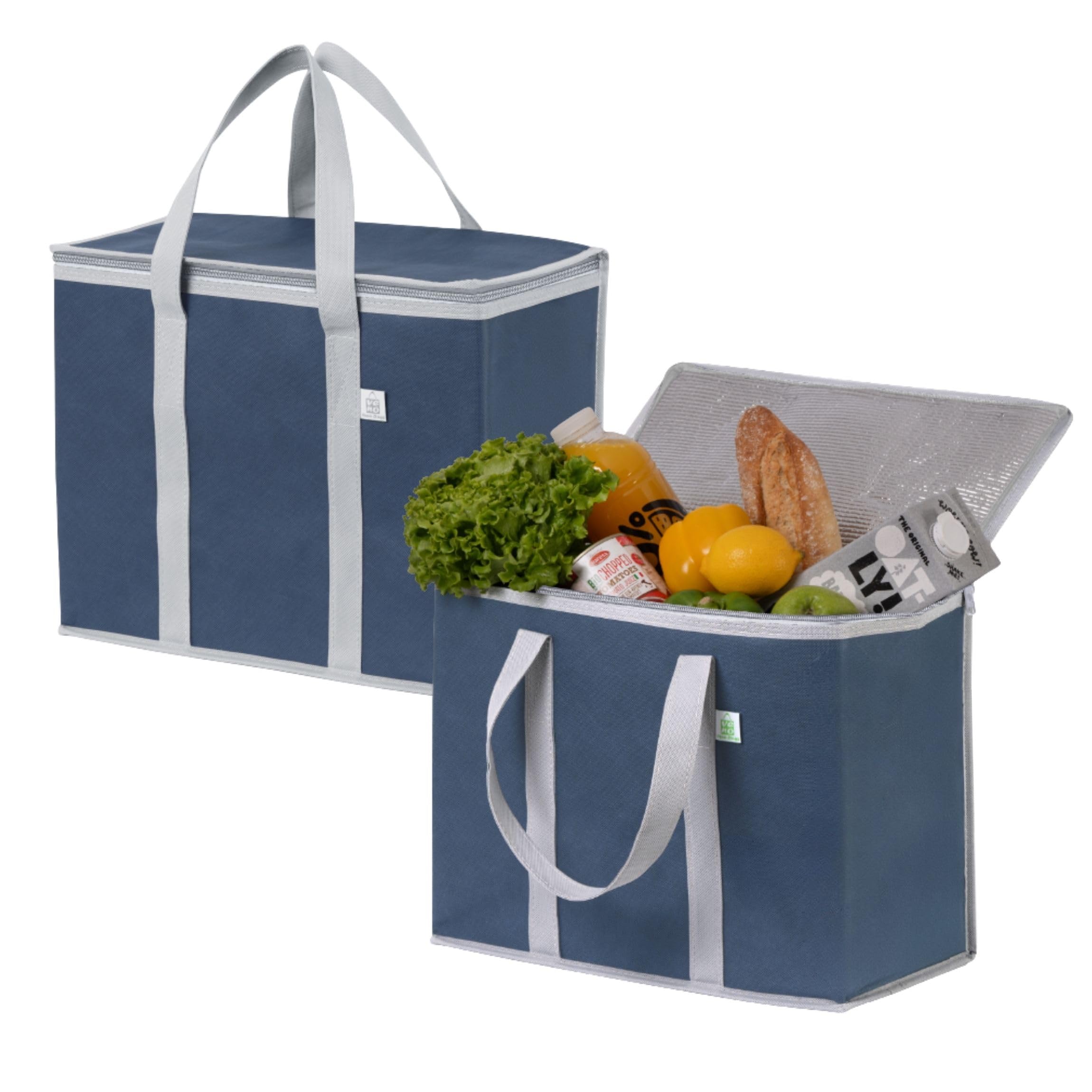 VENO dual-pack cooler bag front view, durable and reusable for groceries and deliveries.