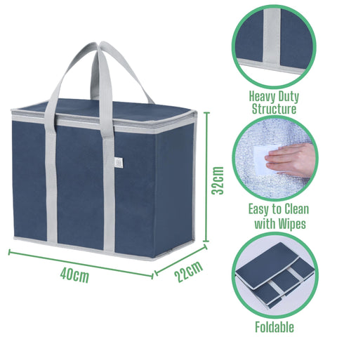 VENO dual-pack cooler bag side view, spacious interior for bulk groceries and meals.