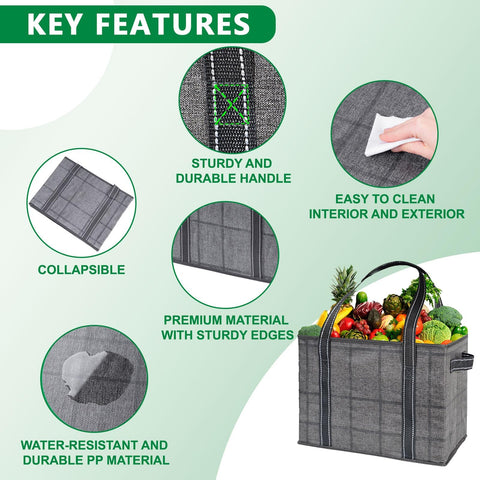 VENO foldable cart organizer folds flat for compact storage.
