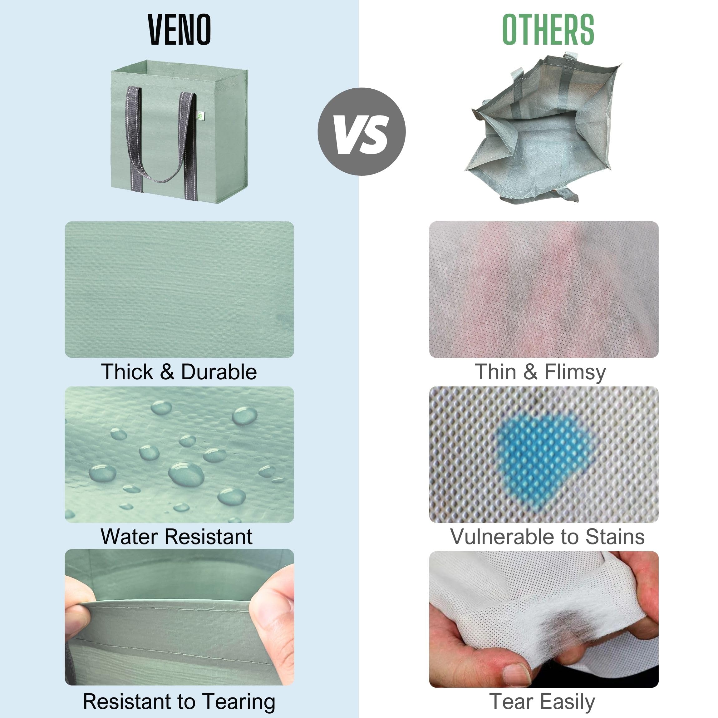 VENO foldable tote with handles for space-saving organization.