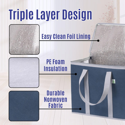 VENO insulated bag insulation layer close-up, keeps items cool or warm for longer.