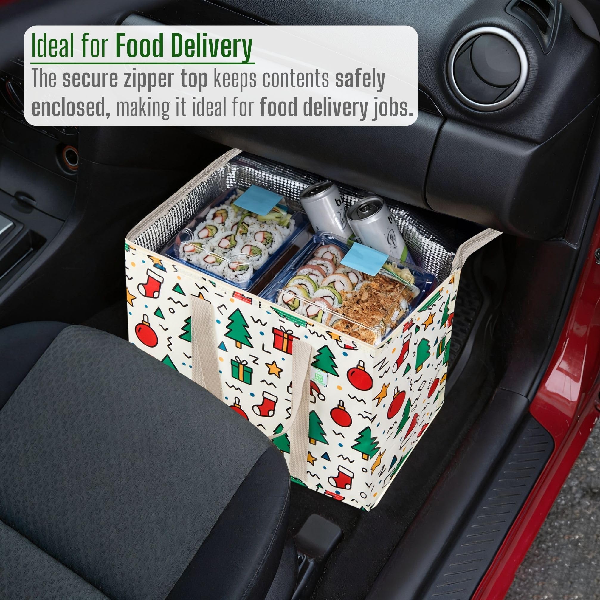 VENO insulated material close-up shows triple-layer design for temperature control.