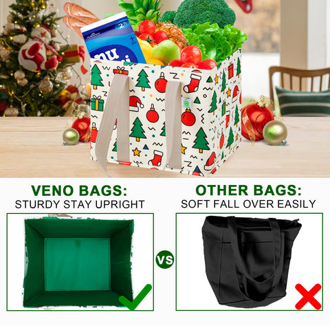 VENO multiuse holiday tote doubles as gift bag or storage bin.