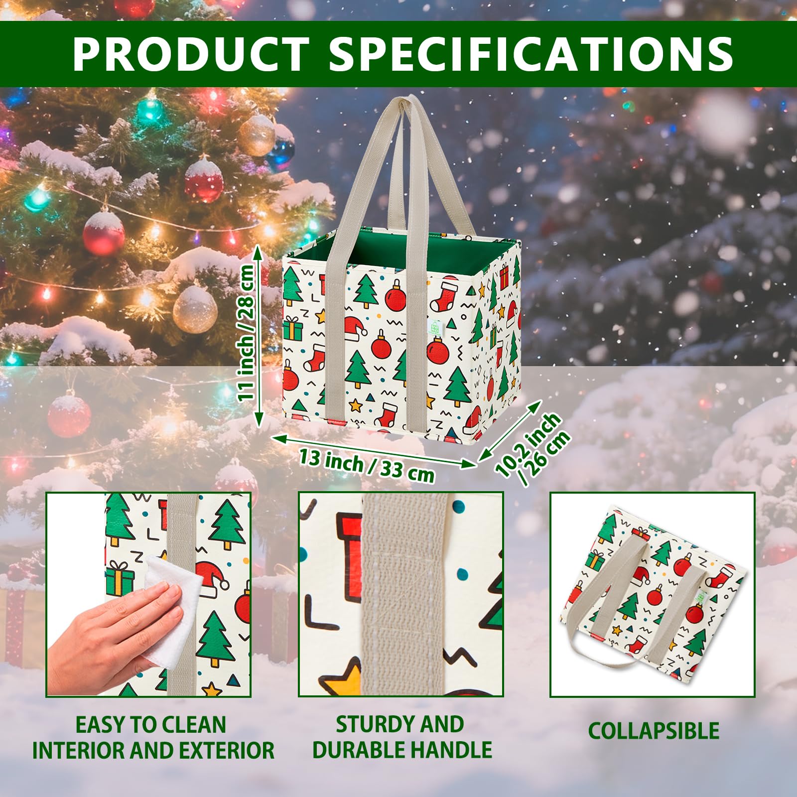 VENO organized shopping cart with three bags for separating bread, produce, and drinks.