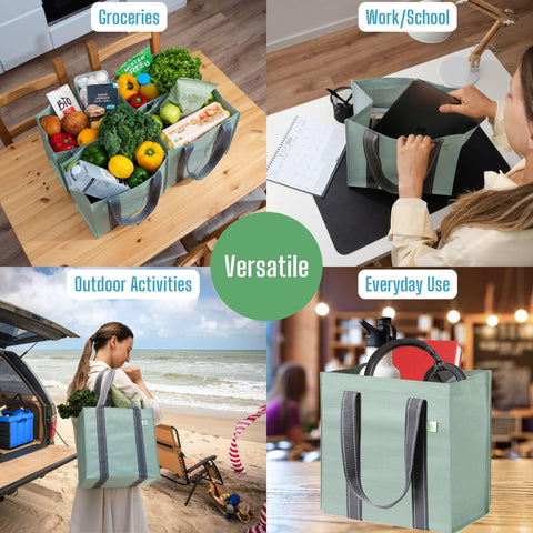 VENO organized cart setup helps sorting groceries during trips.
