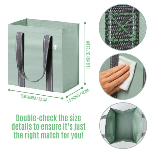VENO small tote bag with handle folds for easy portability.