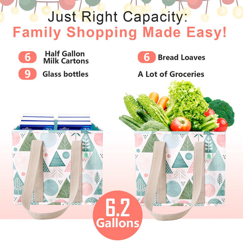 VENO spill-proof totes are easy to wipe clean after shopping.