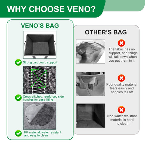 VENO bags with two handle sets offer versatile carrying options.