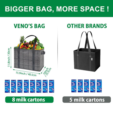 VENO water-resistant tote delivers durability in any shopping trip.