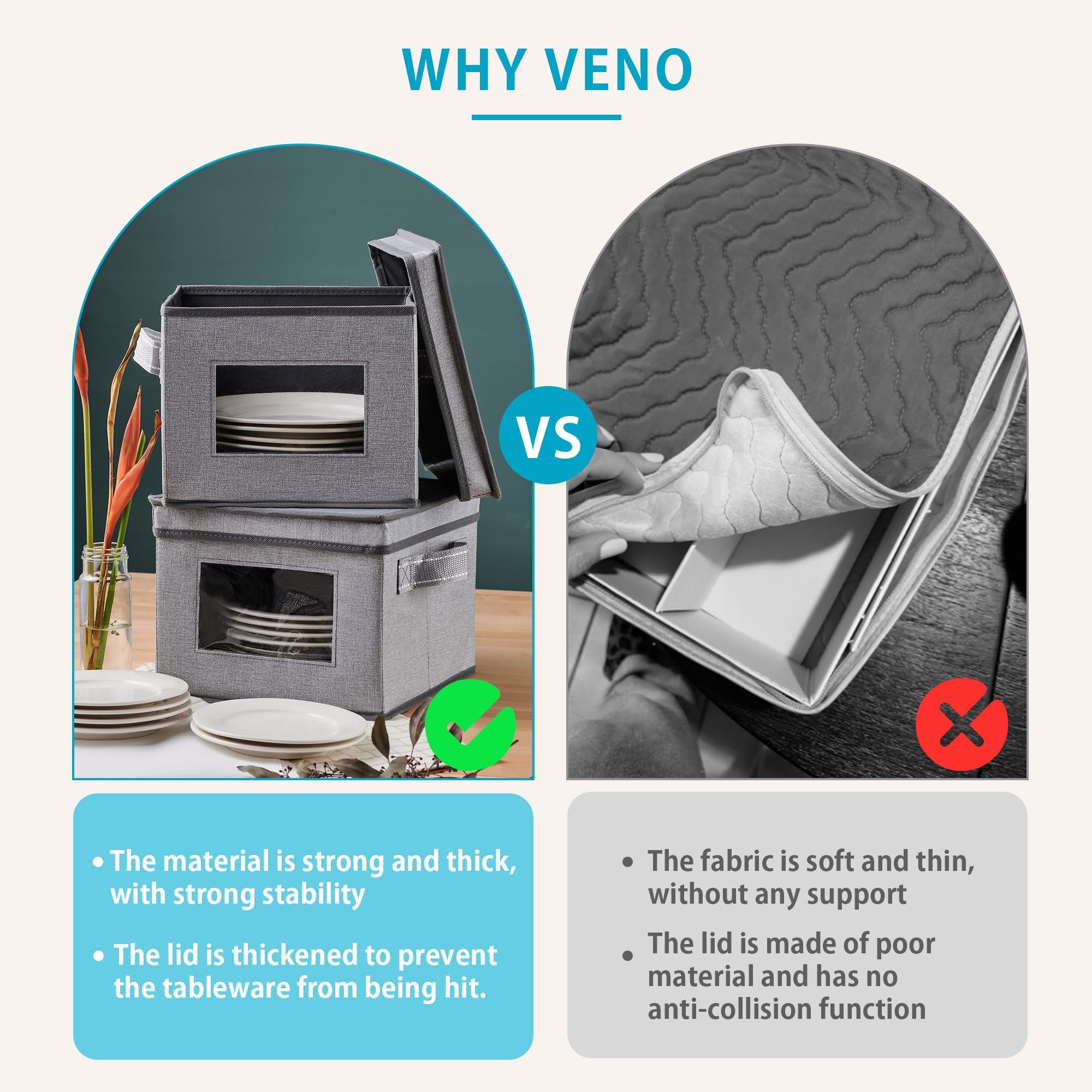 VENO water-resistant PP-woven material makes cleaning simple and durable