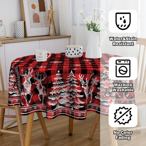 VentuCoven gift-worthy round tablecloth makes a thoughtful holiday surprise.