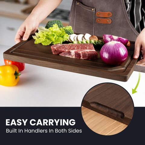 Venusmiles walnut cutting board knife-friendly surface protects blades