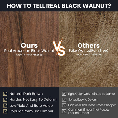 Venusmiles walnut cutting board made from North American walnut with rich grain