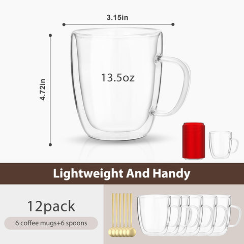 VENVENWEAVS 13.5 oz mug with ergonomic handle for comfortable grip.