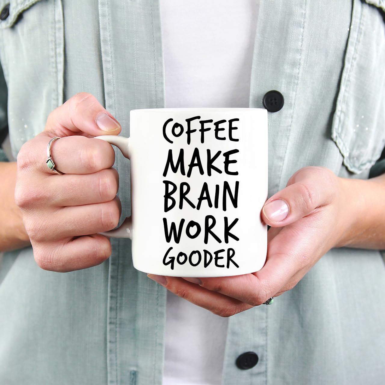 Veracco mug offers 11oz and 15oz options for your preferred sip.