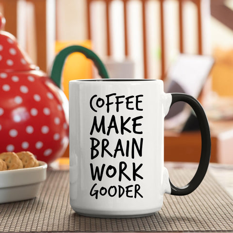 Veracco mug with ergonomic C-shaped handle for easy grip during mornings.