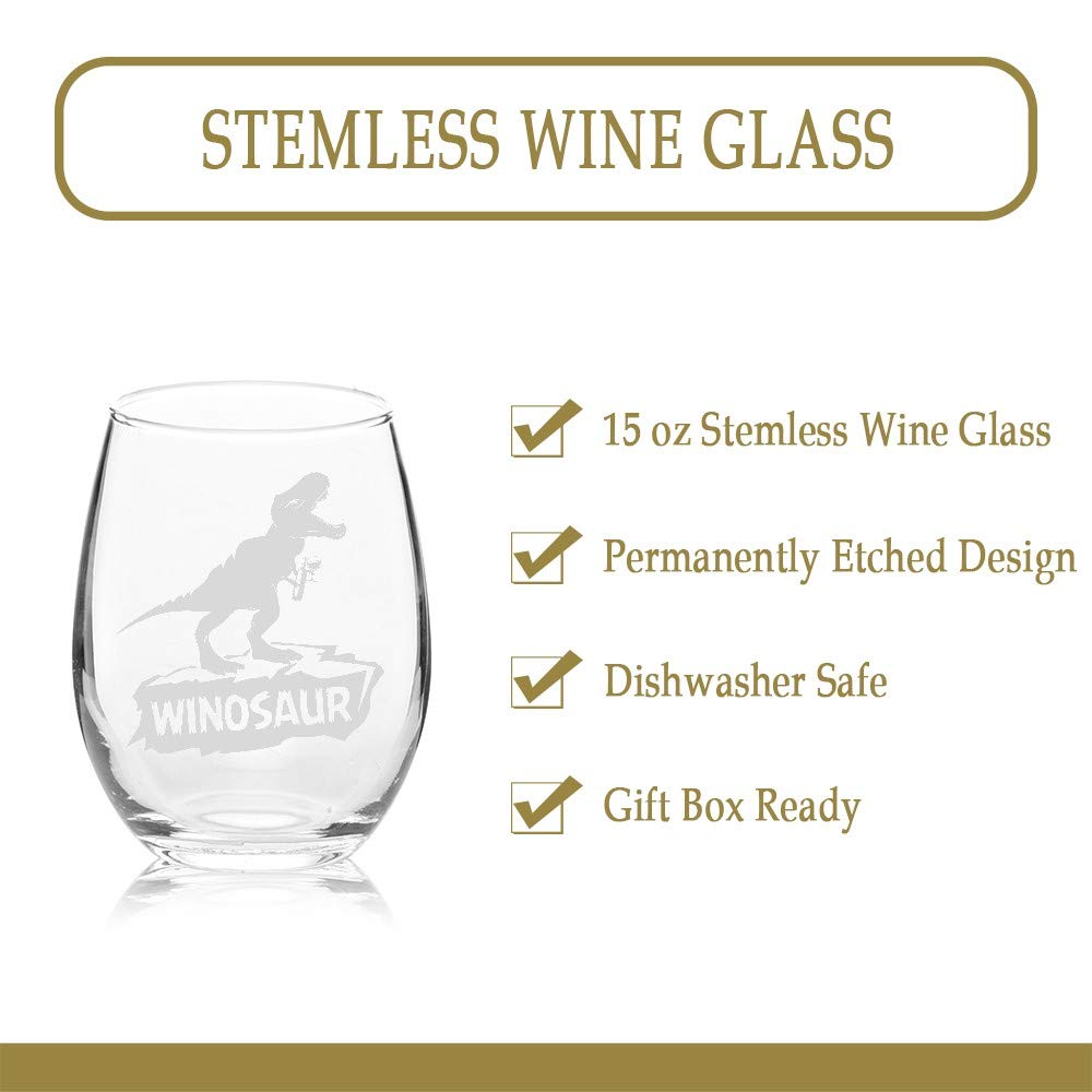 Veracco Winosaur gift ready packaging suits birthdays and holidays for wine lovers.