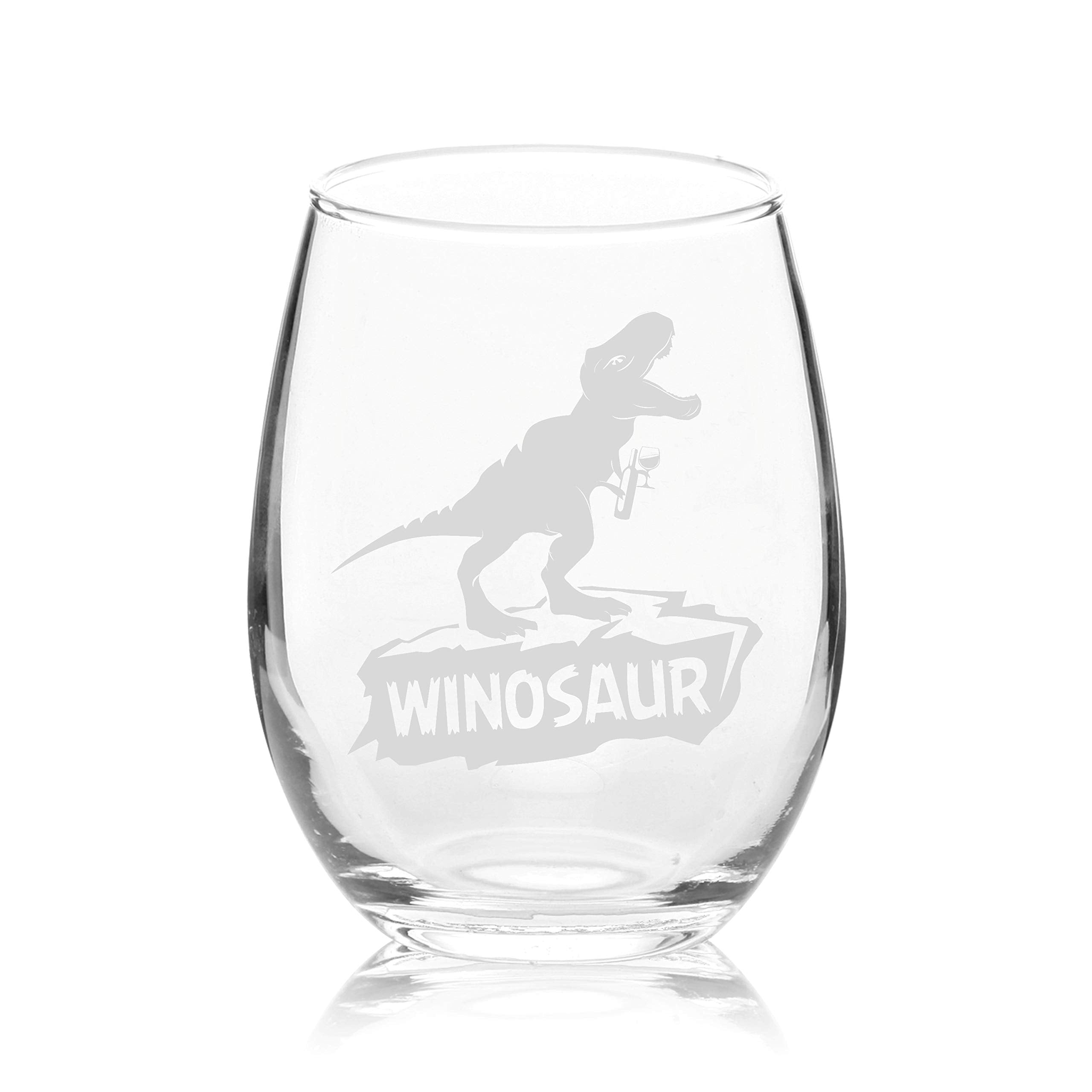 Veracco Winosaur stemless design adds modern elegance to any dining table.