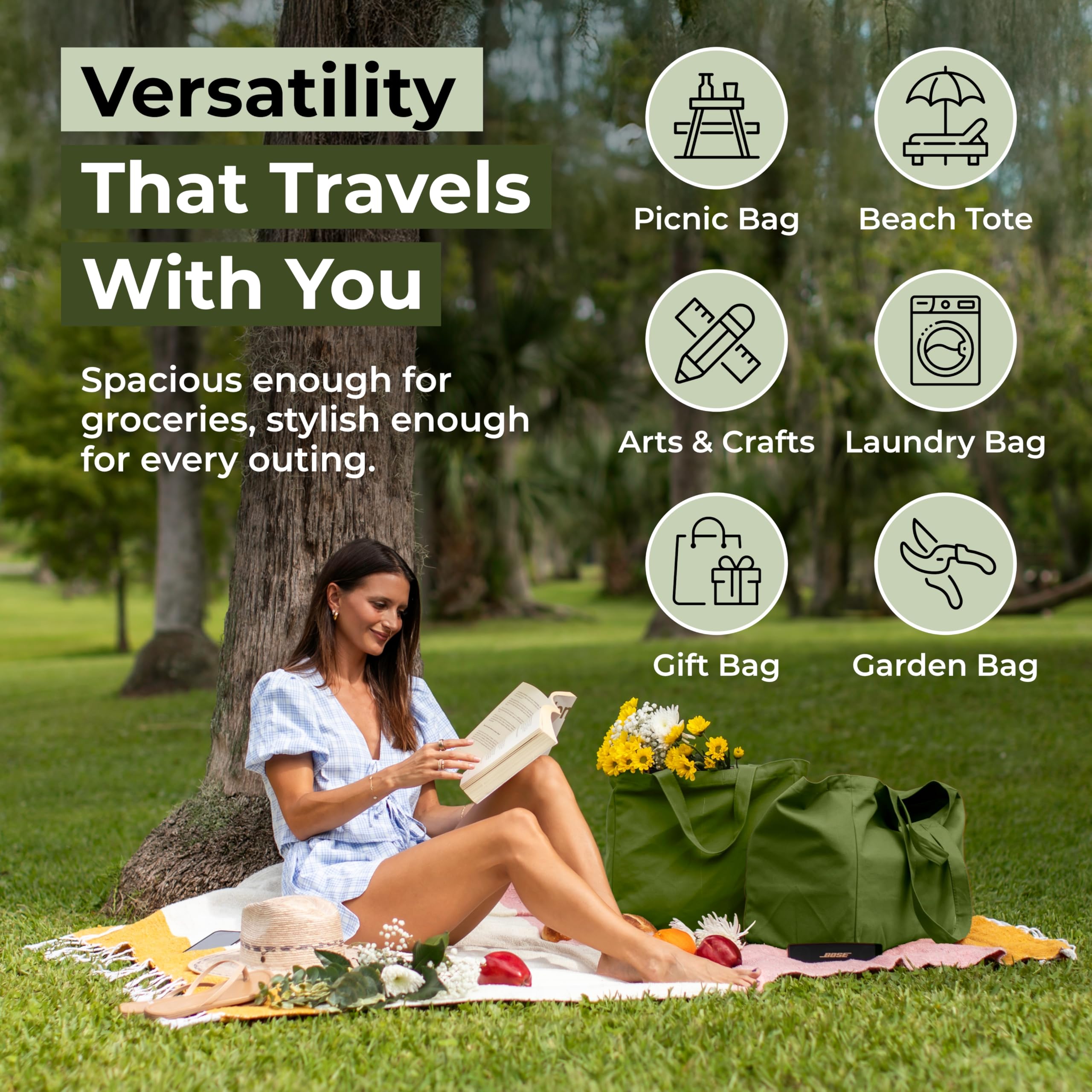 VeraMia 12oz heavy-duty canvas with double stitching for durability